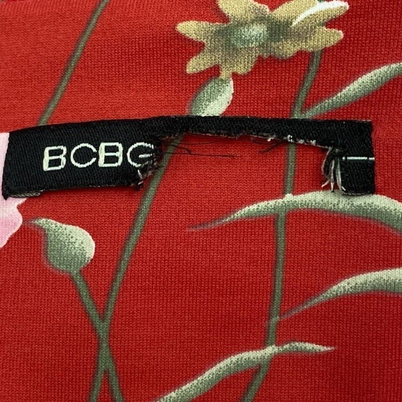 BCBGENERATION Red Floral Mini Sleeveless Dress - Picture 11 of 13